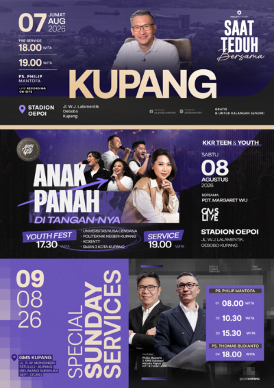 flayer Saat Teduh Bersama (STB) dan Kebaktian Kebangunan Rohani (KKR) bersama Philip Mantofa