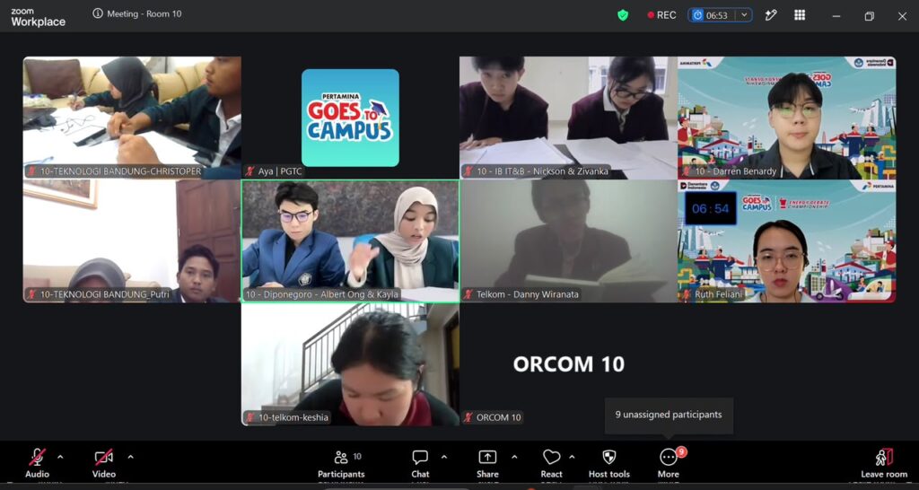 Suasana sesi debat online dari Energy Debate Championship (EDC) pada PGTC 2026. 116 tim beradu gagasan untuk memperebutkan posisi 16 besar yang akan bertarung di babak final nasional.