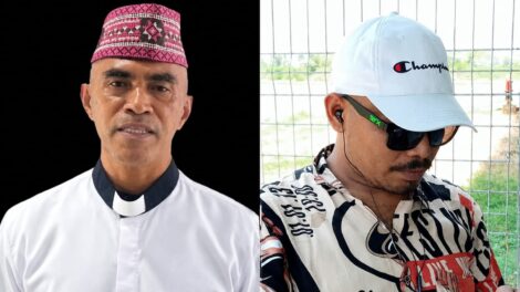 Romo Ricardus Manggu, Pr dari Keuskupan Labuan Bajo, dan Koordinator Forum Peduli Manggarai Barat, Lorens Logam