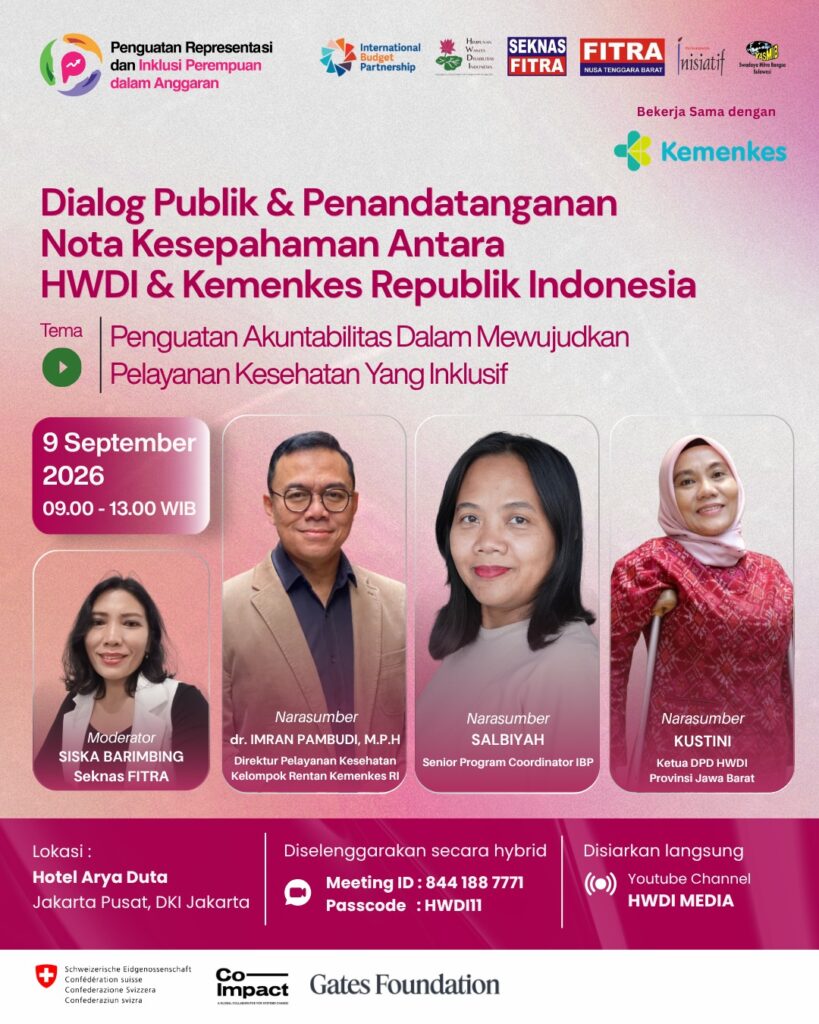 Dialog Publik sekaligus endatangani MoU Ketua Umum HWDI bersama Kemenkes di Jakarta