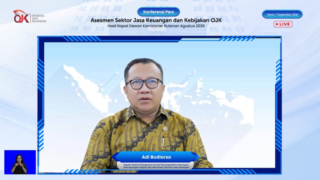 Kepala Eksekutif Pengawas Inovasi Teknologi Sektor Keuangan dan Aset Keuangan Digital OJK, Adi Budiarso