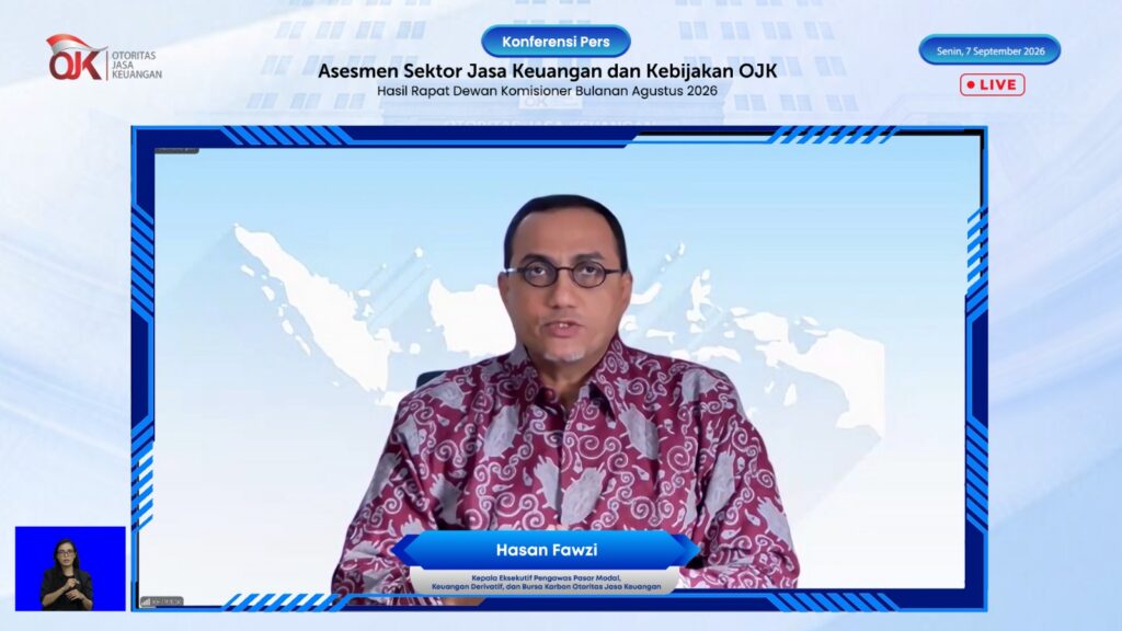 Kepala Eksekutif Pengawas Pasar Modal, Keuangan Derivatif, dan Bursa Karbon (KE PMDK), Hasan Fawzi