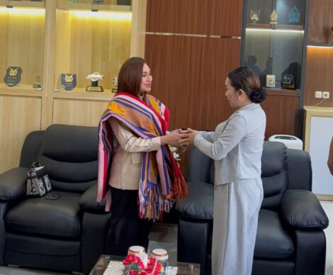 Wawali Serena Francis Saat Penyerahan Bantuan bersama Bupati SBD Ratu Wulla